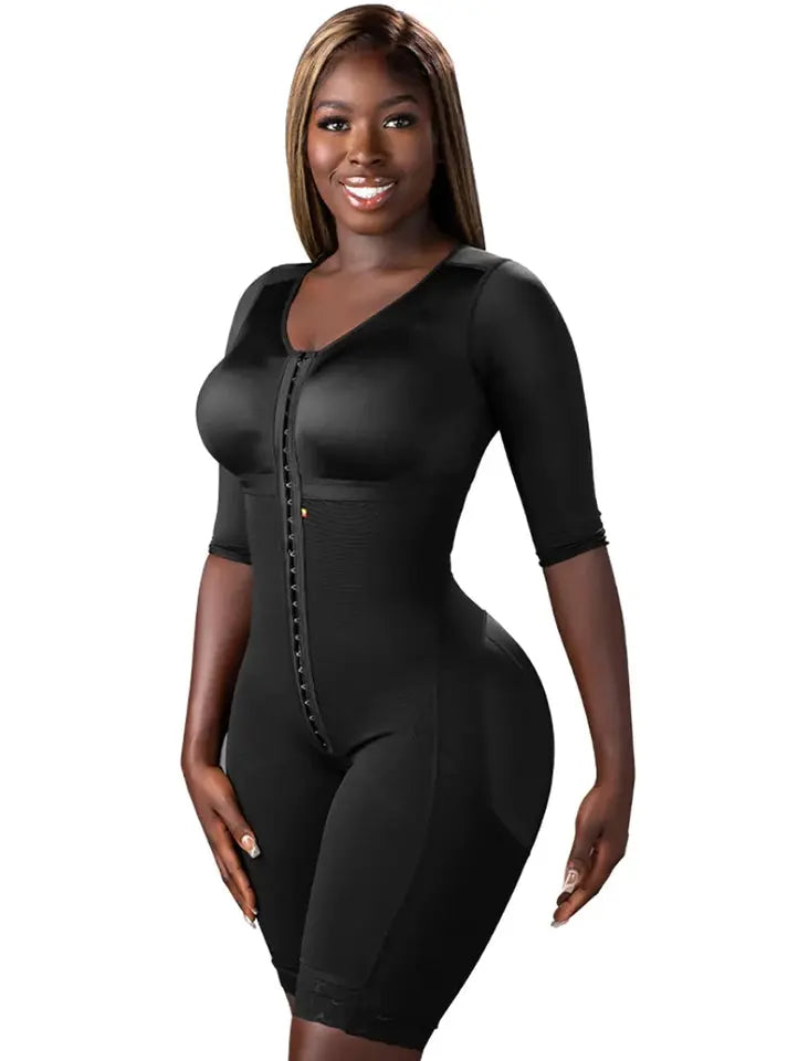 Stage 1 Full Body Faja for Plastic Surgery Recovery | Compression Hook Levels | Padded Straps