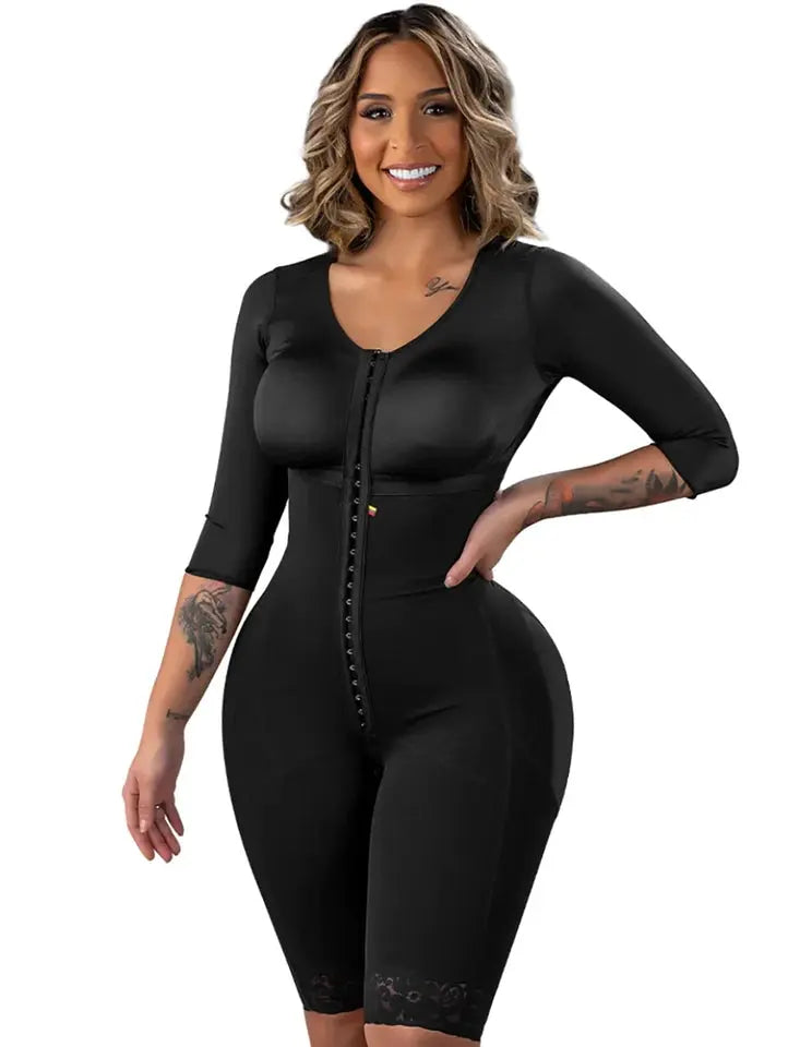 Stage 1 Full Body Faja for Plastic Surgery Recovery | Compression Hook Levels | Padded Straps